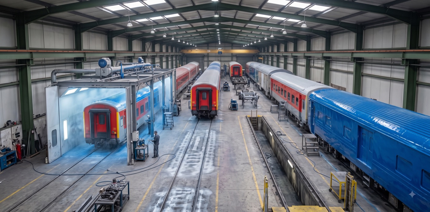 Railway workshop